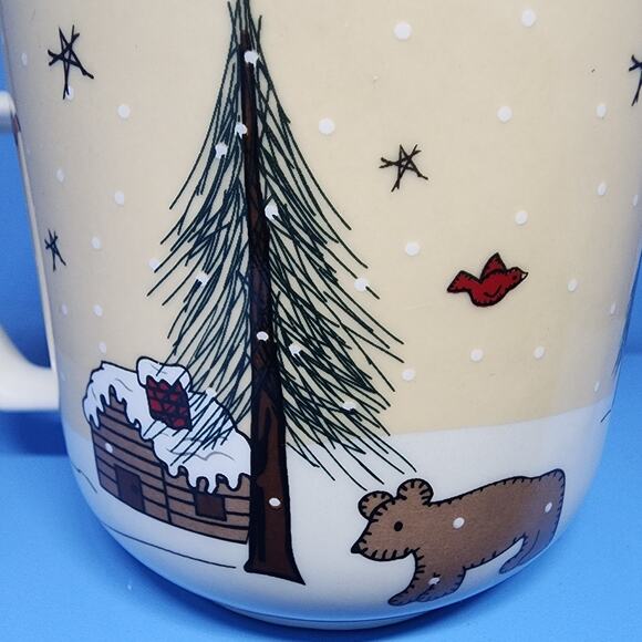 GINGER CREEK Meiwa Art Creamer Deer Bear Cabin & Trees 1997 Nice See Pictures - Picture 6 of 11